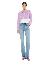 KanCan Women's Usa Aimmes High Rise Flare Jeans