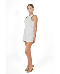 endless rose Women's Embroidred High Waisted Shorts