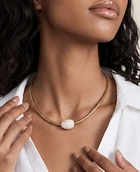 Ettika Gold-Plated Gold Beaded Bone Nugget Necklace