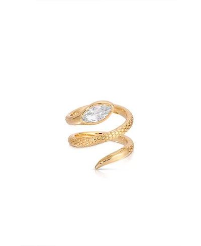 Ettika Gold-Plated Marquise Coiled Ring