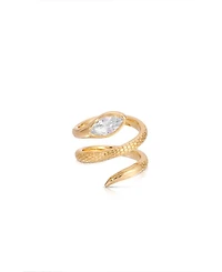 Ettika Gold-Plated Marquise Coiled Ring