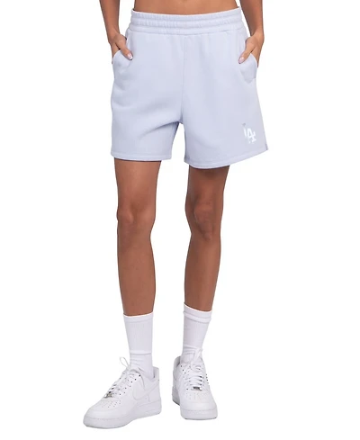 Starter Women's Light Blue Los Angeles Dodgers Pastel High Waisted Shorts