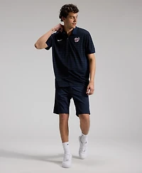 Nike Men's Navy Washington Nationals Authentic Collection Striped Victory Dri-fit Polo Shirt