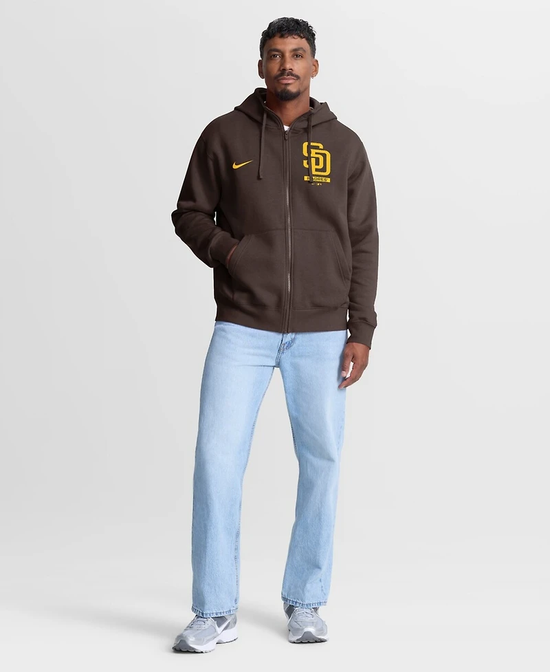 Nike Men's Brown San Diego Padres Primetime Lockup Full-Zip Hoodie