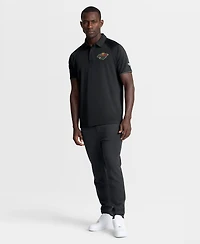 Fanatics Men's Black Minnesota Wild Authentic Pro Rink Raglan Polo Shirt