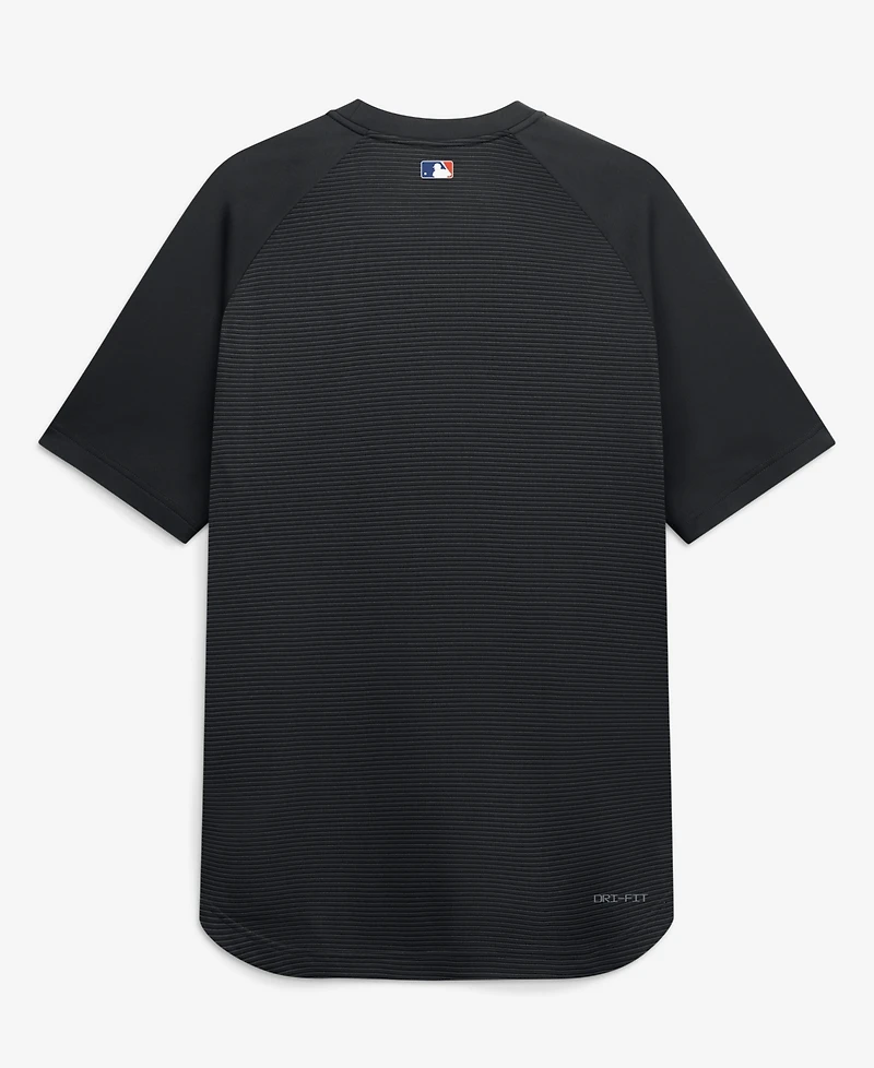 Nike Men's Black New York Mets Authentic Collection Batting Practice Pre-Game Raglan Dri-fit T-Shirt