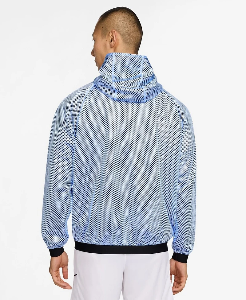 Nike Men's Light Blue Uruguay National Team 2026 Anthem Mesh Dri-fit Full-Zip Hooded Jacket