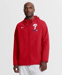 Nike Men's Red Philadelphia Phillies Authentic Collection Raglan Therma-fit Full-Zip Hooded Jacket