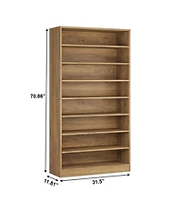 Slickblue Freestanding 9-Tier Bookshelf Organizer for Home or Office Display