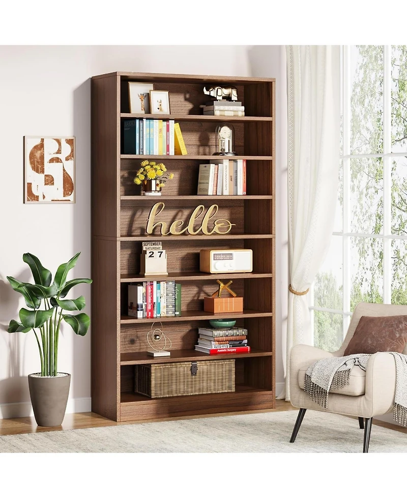 Slickblue Freestanding 9-Tier Bookshelf Organizer for Home or Office Display