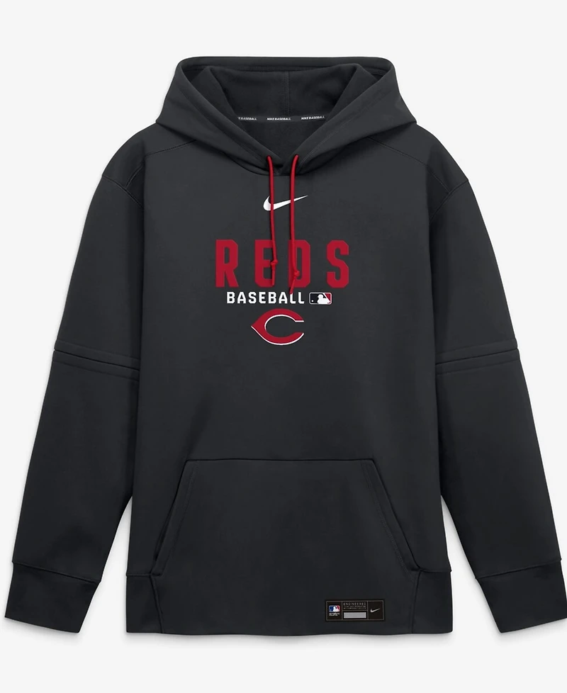 Nike Men's Black Cincinnati Reds Authentic Collection Therma-fit Hoodie