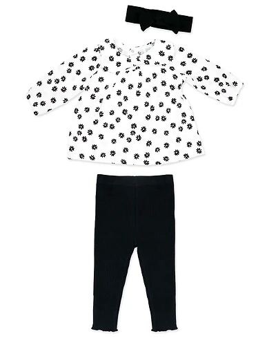 Baby Mode Girls' Long-Sleeve Top, Pant and Headband