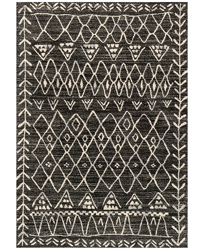 Closeout! Loloi Emory Eb-09 Black/Ivory 2'5" x 7'7" Runner Area Rug