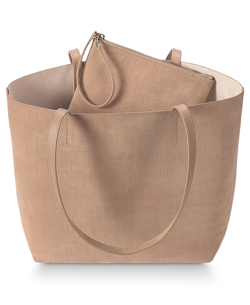 GiGi New York Hunter Nubuck Leather Extra-Large Tote Handbag