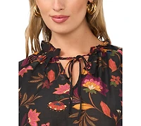 Vince Camuto Women's Ruffle V-Neck Peasant-Sleeve Top