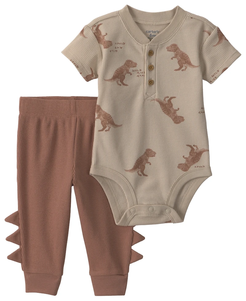 Carter's Baby Boys' Dinosaur Bodysuit and Pant, 2-Piece Set