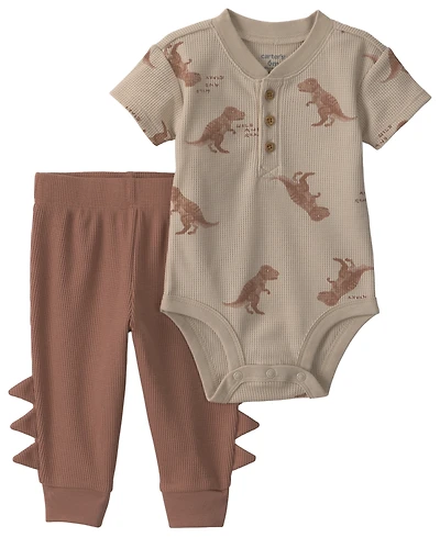 Carter's Baby Boys' Dinosaur Bodysuit and Pant, 2-Piece Set