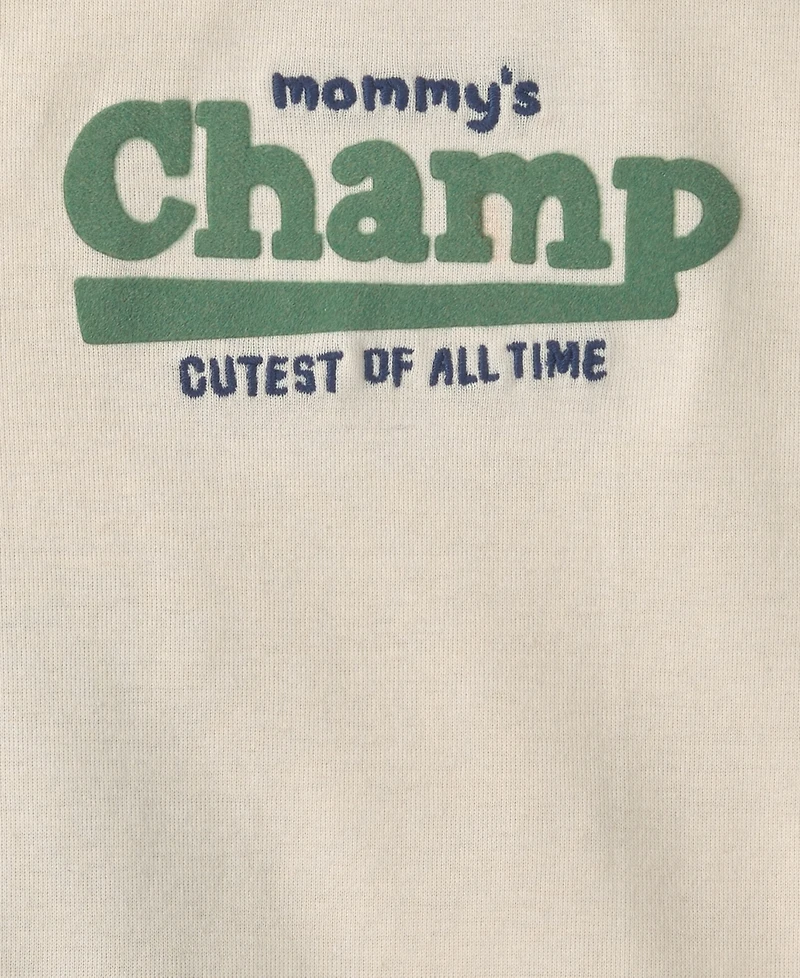 Carter's Baby Boys' Mommy's Champ Pennant French Terry Bodysuit and Pant, 2-Piece Set