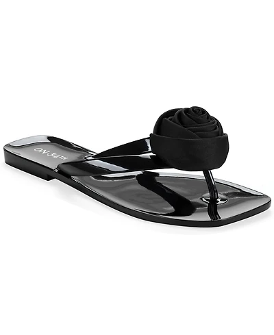 On 34th Women's Ruusu Flower Jelly Thong Sandals, Macy's Exclusive