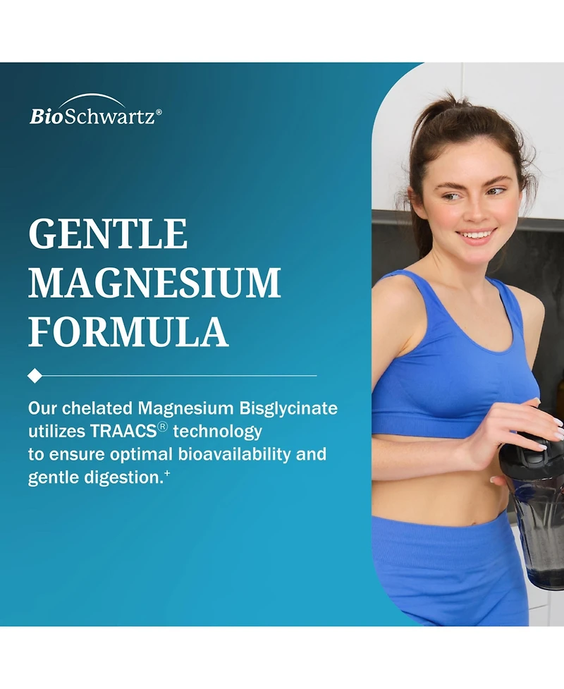 BioSchwartz Magnesium Bisglycinate Powder Supplement, Unflavored, 60 Servings, Non-gmo, Third-Party Tested, 237 Gram