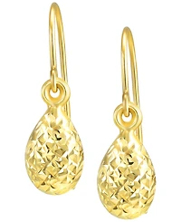 Macy's Crystal-Cut Teardrop Dangle Earrings in 10k Yellow Gold