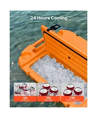 Cozito Floating Cooler 40 Qt Ice Chest with Dry Storage and Tow Rope
