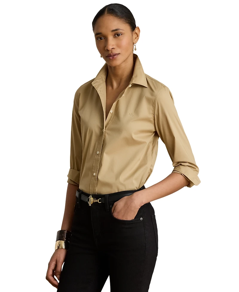 Lauren Ralph Petite Classic-Fit Point Collar Shirt