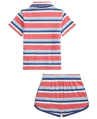 Polo Ralph Lauren Baby Boys' Striped Cotton Jersey Shirt and Shorts, 2-Piece Set