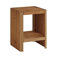 Slickblue 2-Tier Solid Wood Side Table with Rounded Edges