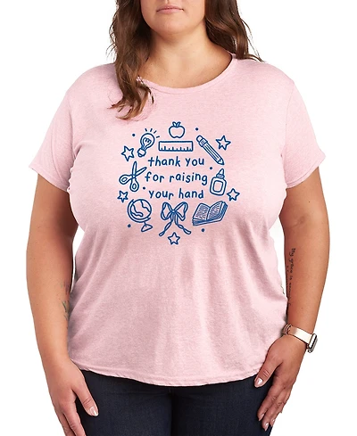 Hybrid Apparel Plus Instant Message Teacher Thank You Graphic T-Shirt