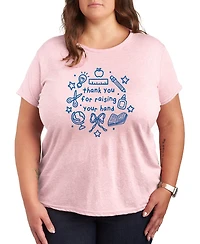 Hybrid Apparel Plus Instant Message Teacher Thank You Graphic T-Shirt