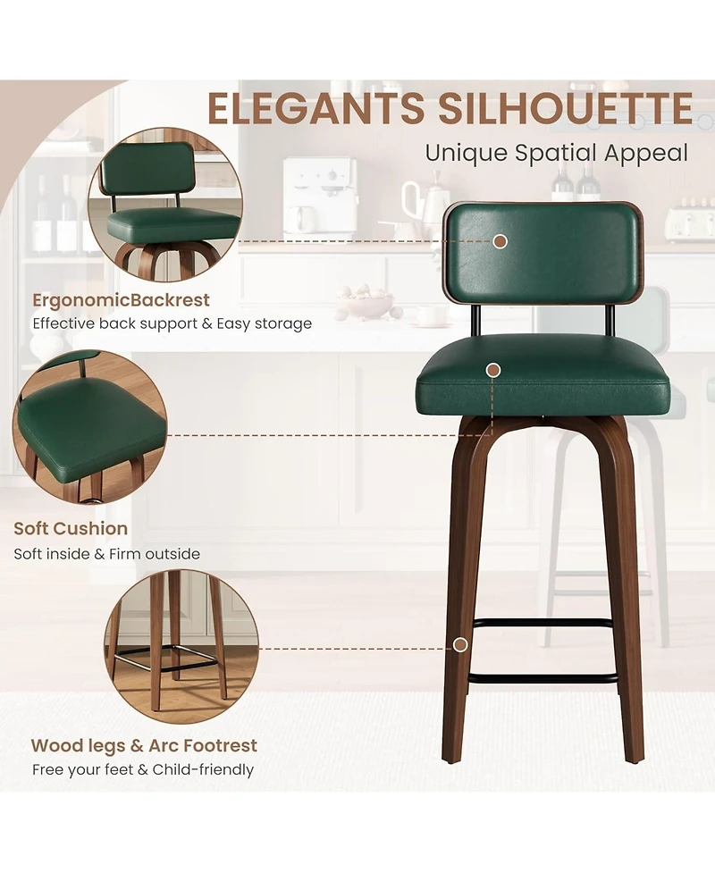 gaomon Swivel Bar Stools Set of 4