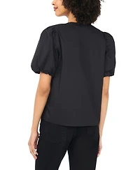 Vince Camuto Women's Organdy Short-Sleeve Puff Blouse