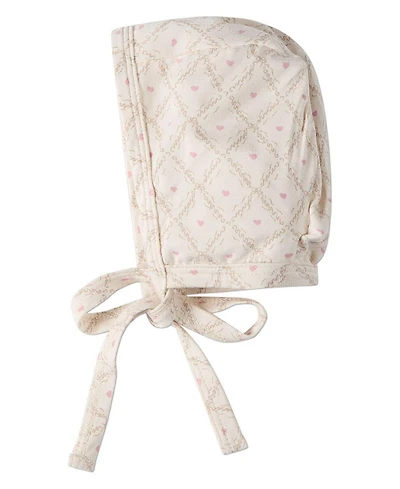 MeMoi Baby Girls Harlequin Heart All Over Print Bonnet