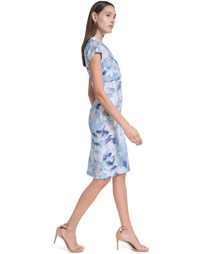 Calvin Klein Women's Polyester-Blend Printed Sheath Dress
