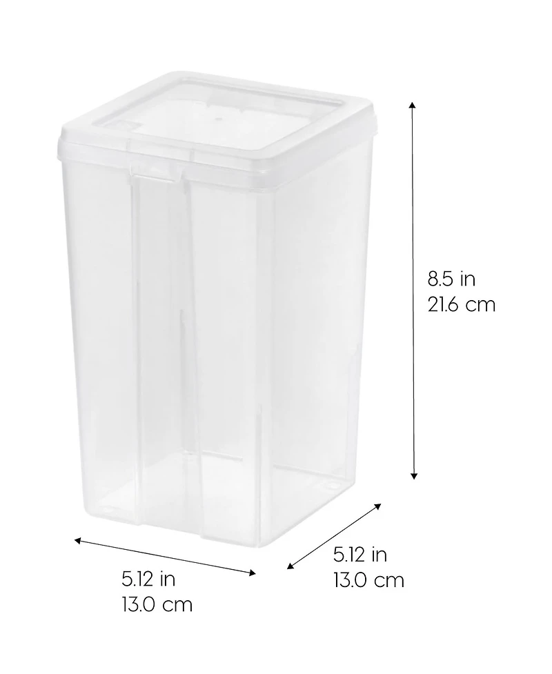 Iris Usa Vertical Flip Top Storage Container, Plastic Bins with Lids, 10 Pack