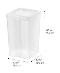Iris Usa Vertical Flip Top Storage Container, Plastic Bins with Lids, 10 Pack