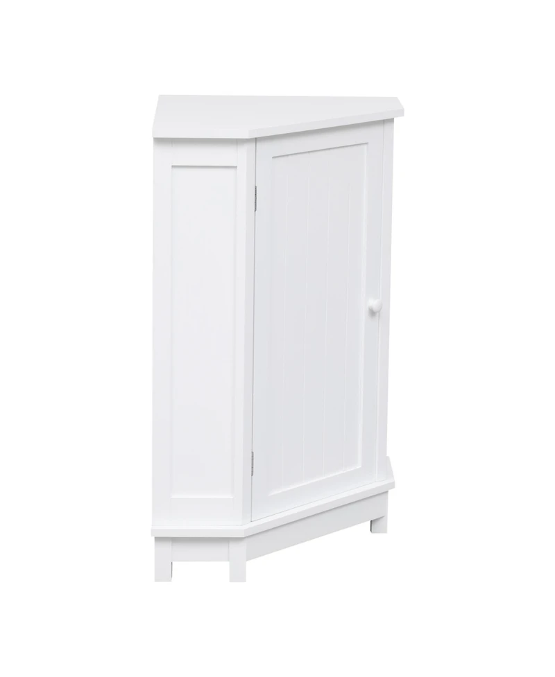 Midola Bathroom Cabinet Triangle Corner Storage Cabinet with Adjustable Shelf Modern Style Mdf Board