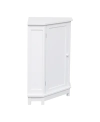 Midola Bathroom Cabinet Triangle Corner Storage Cabinet with Adjustable Shelf Modern Style Mdf Board