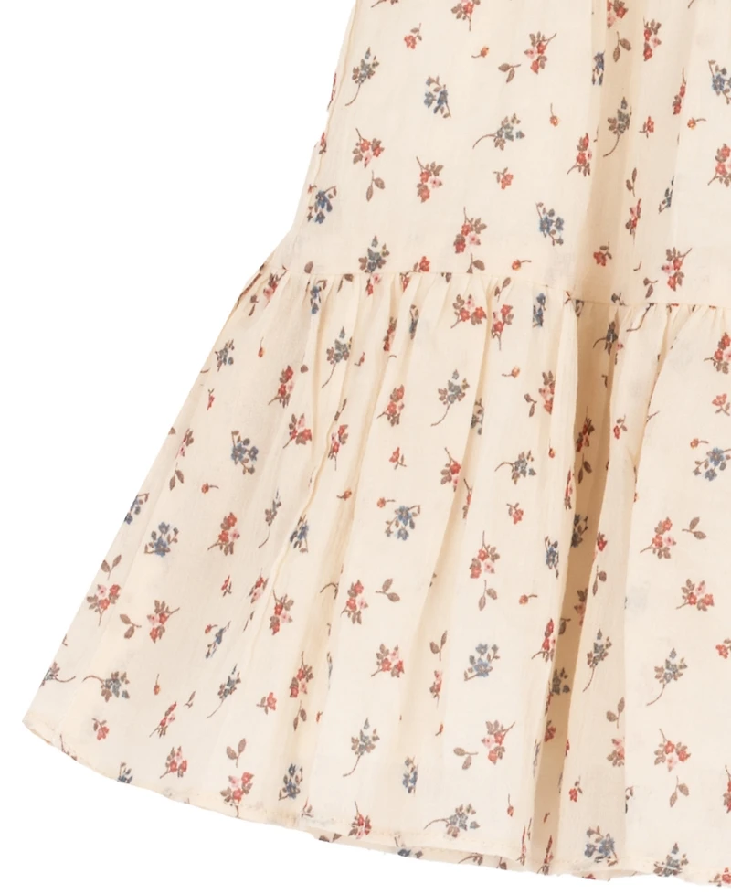 Rare Editions Baby Girls' Printed Ditsy Floral Cotton Voile Dress and Diaper Cover, 2-Piece Set