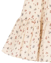 Rare Editions Baby Girls' Printed Ditsy Floral Cotton Voile Dress and Diaper Cover, 2-Piece Set