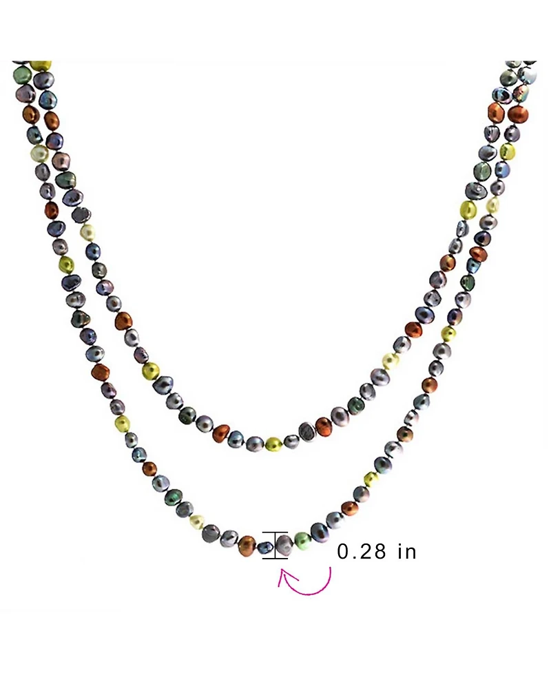 Bling Jewelry Pearl Strand Necklace Long Freshwater Cultured 54 Inch
