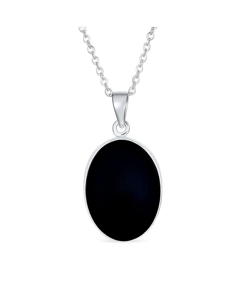 Bling Jewelry Cat Cameo Pendant Necklace Kitten Portrait Black Cz Two Tone .925 Sterling Silver