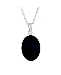 Bling Jewelry Cat Cameo Pendant Necklace Kitten Portrait Black Cz Two Tone .925 Sterling Silver