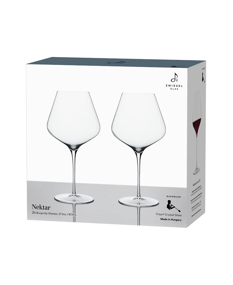 Zwiesel Glas Nektar Handmade Burgundy Glasses, Set of 2