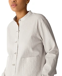 Eileen Fisher Women's Mandarin Collar Shirt Jacket, Regular and Plus