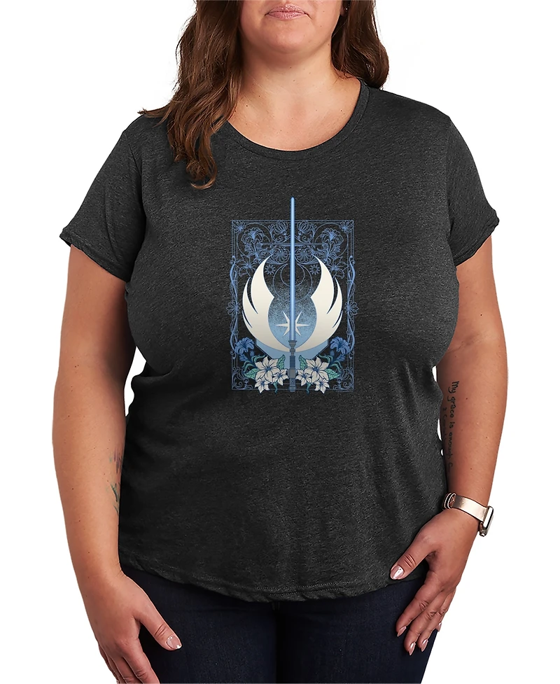 Hybrid Apparel Plus Star Wars Medieval Lightsaber Graphic T-Shirt