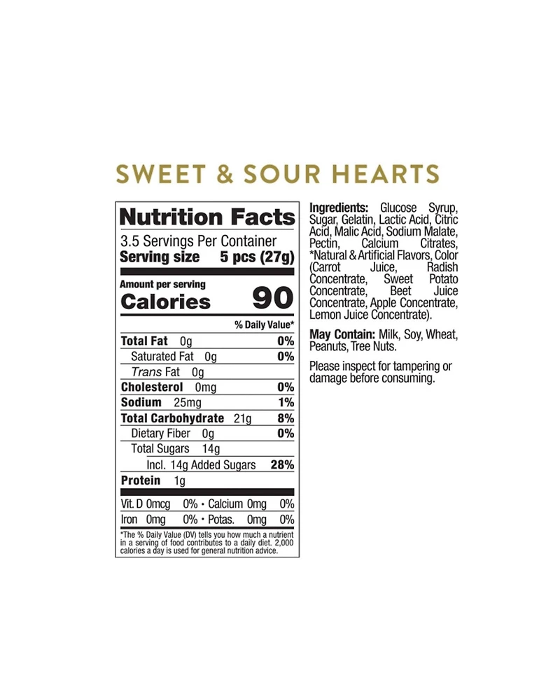 Sugarfina Woodstock Sweet and Sour Hearts Candy Cube Kit, 3-Piece