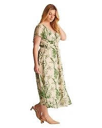 Estelle Women's Anaya Petal Flutter Sleeve Summer Midi Dress