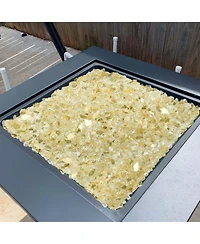 Cozito Fire Glass, 10 lb Reflective Crushed Fireplace Rocks, 1/2 inches